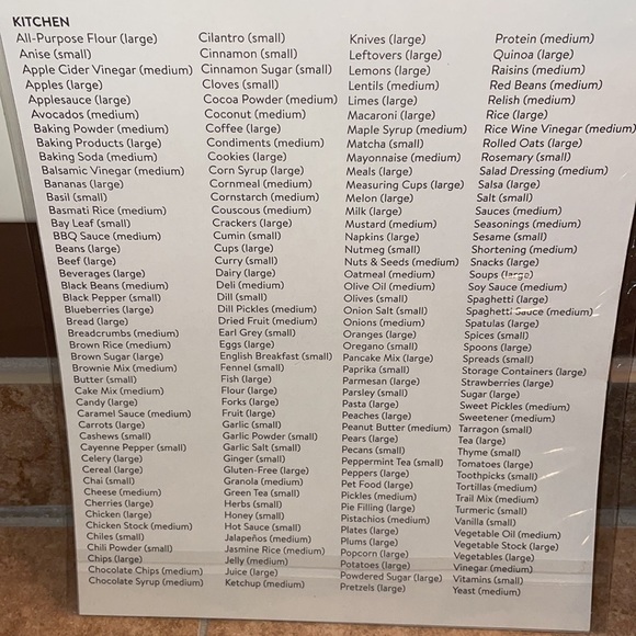 Rae Dunn Food / Kitchen 180 Clear Kitchen Organizing Labels - Picture 5 of 5